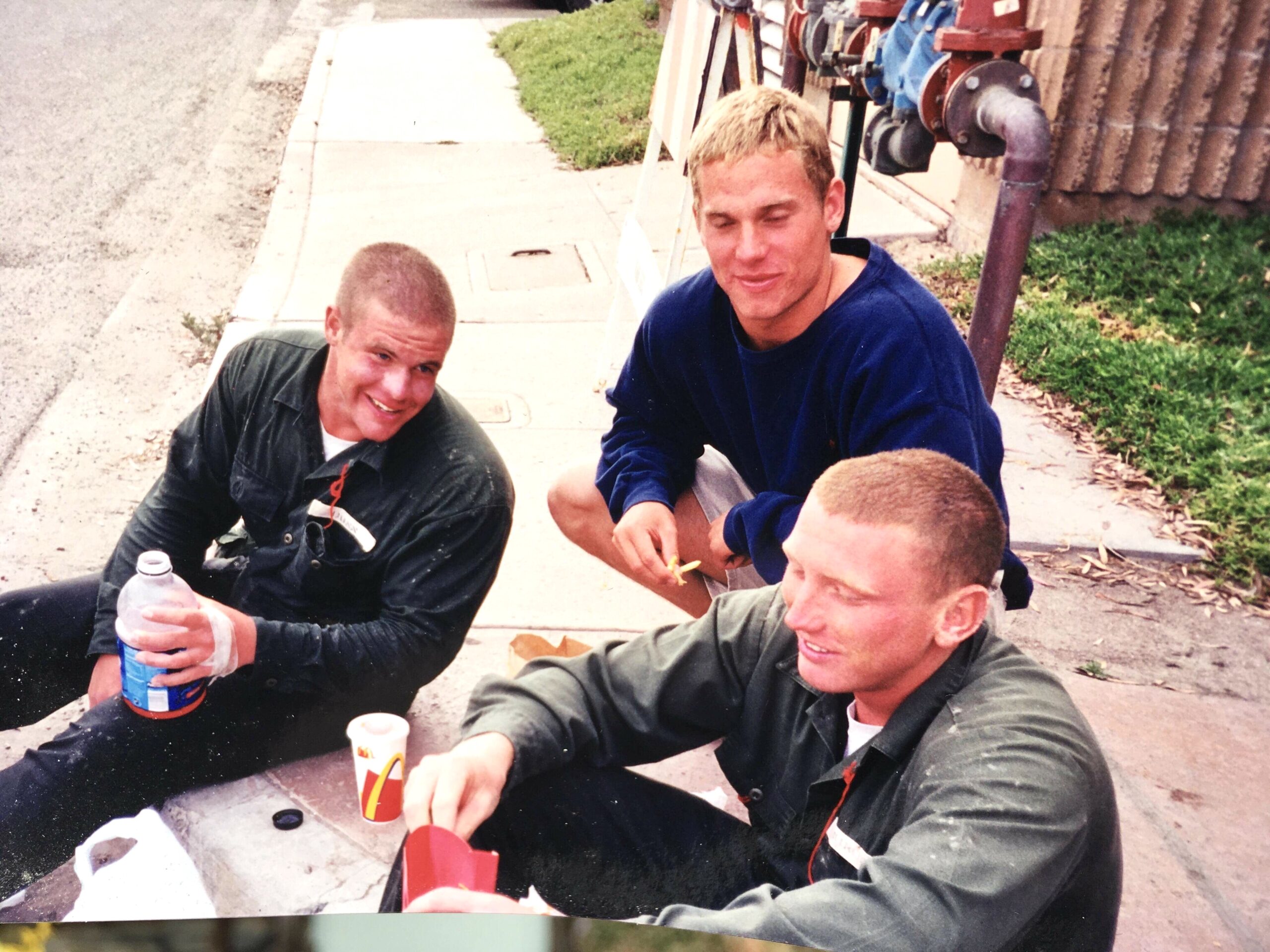 The boys relaxing